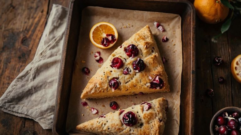 Cranberry orange scones recipe that actually come out flaky